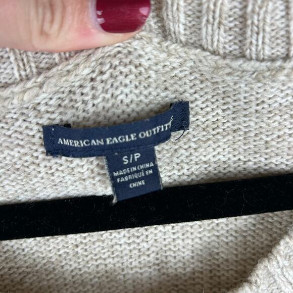 American Eagle Wool Blend Aztec Patterned Neutral Sweater‎ (S) - Picture 3 of 5